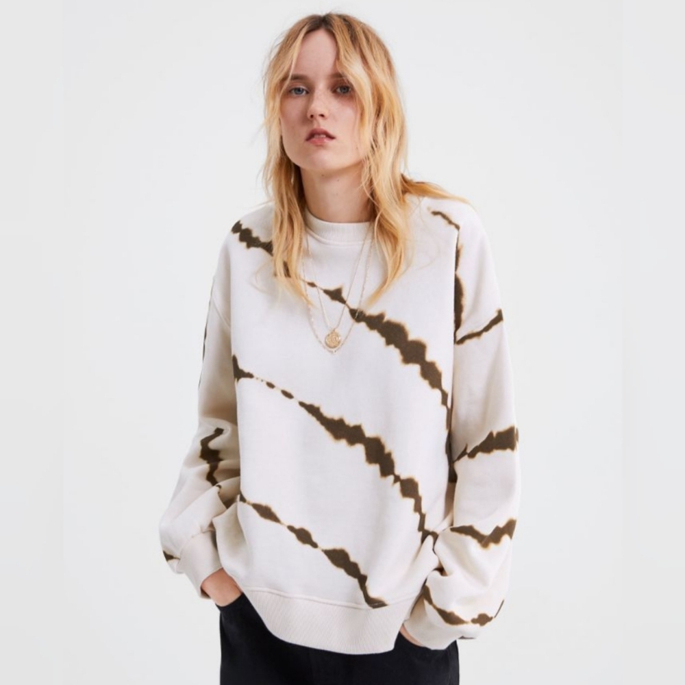 Zara Tie Dye Oversized Sweatshirt